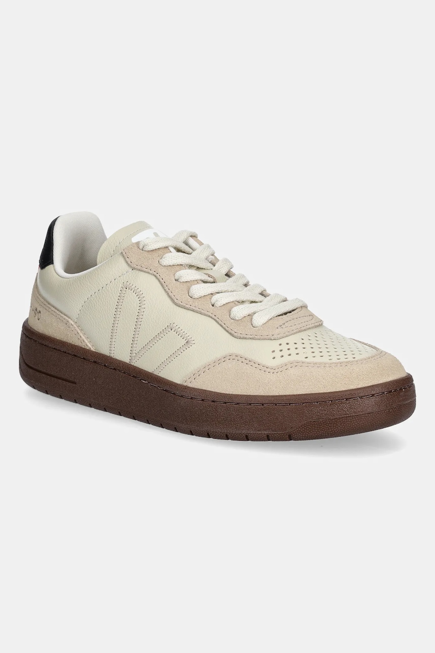 Veja sneakers din piele V-90 ZZ femei, culoarea bej, VZ2020751A