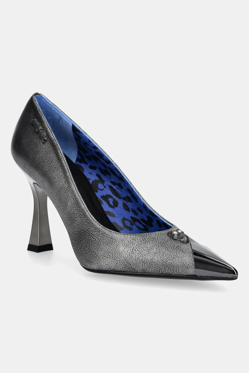 New Rock stilettos de piele HYBRID culoarea gri, M-PUMP001-S3