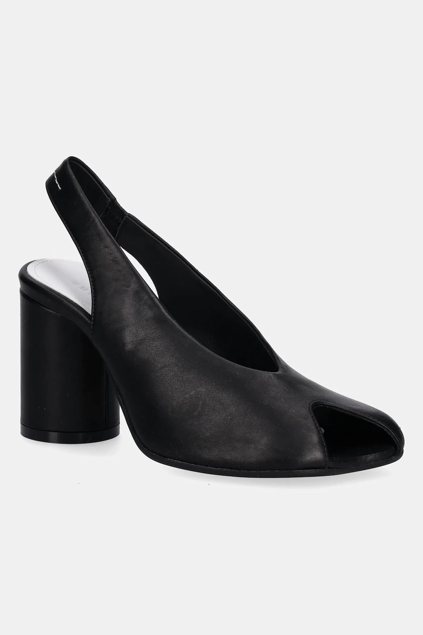 MM6 Maison Margiela sandale de piele culoarea negru, S66WP0104 MM6 Maison Margiela sandale de piele culoarea negru, S66WP0104