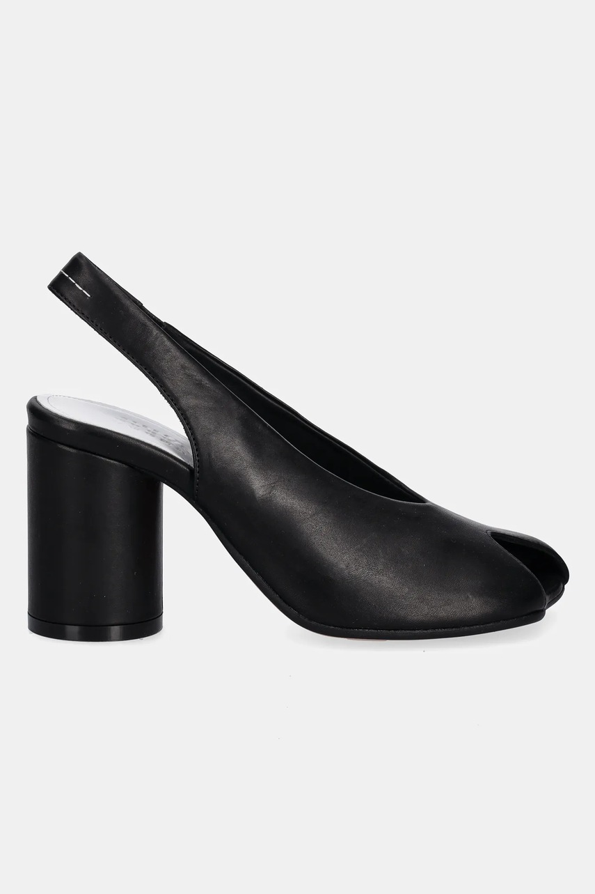 Кожаные сандалии MM6 Maison Margiela цвет чёрный S66WP0104