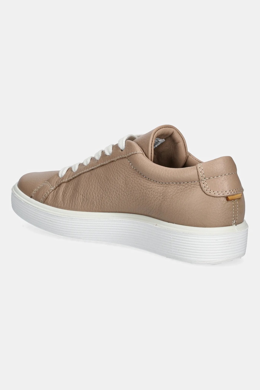 Δερμάτινα αθλητικά παπούτσια Ecco Soft χρώμα: καφέ, 219203-01084 φωτογραφία