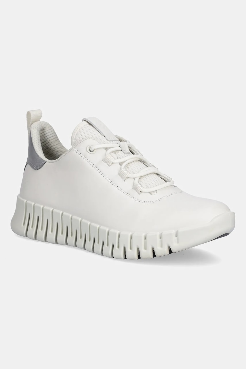 Ecco sneakers din piele Gruuv femei, culoarea alb, 218203-60718 Ecco sneakers din piele Gruuv femei, culoarea alb, 218203-60718