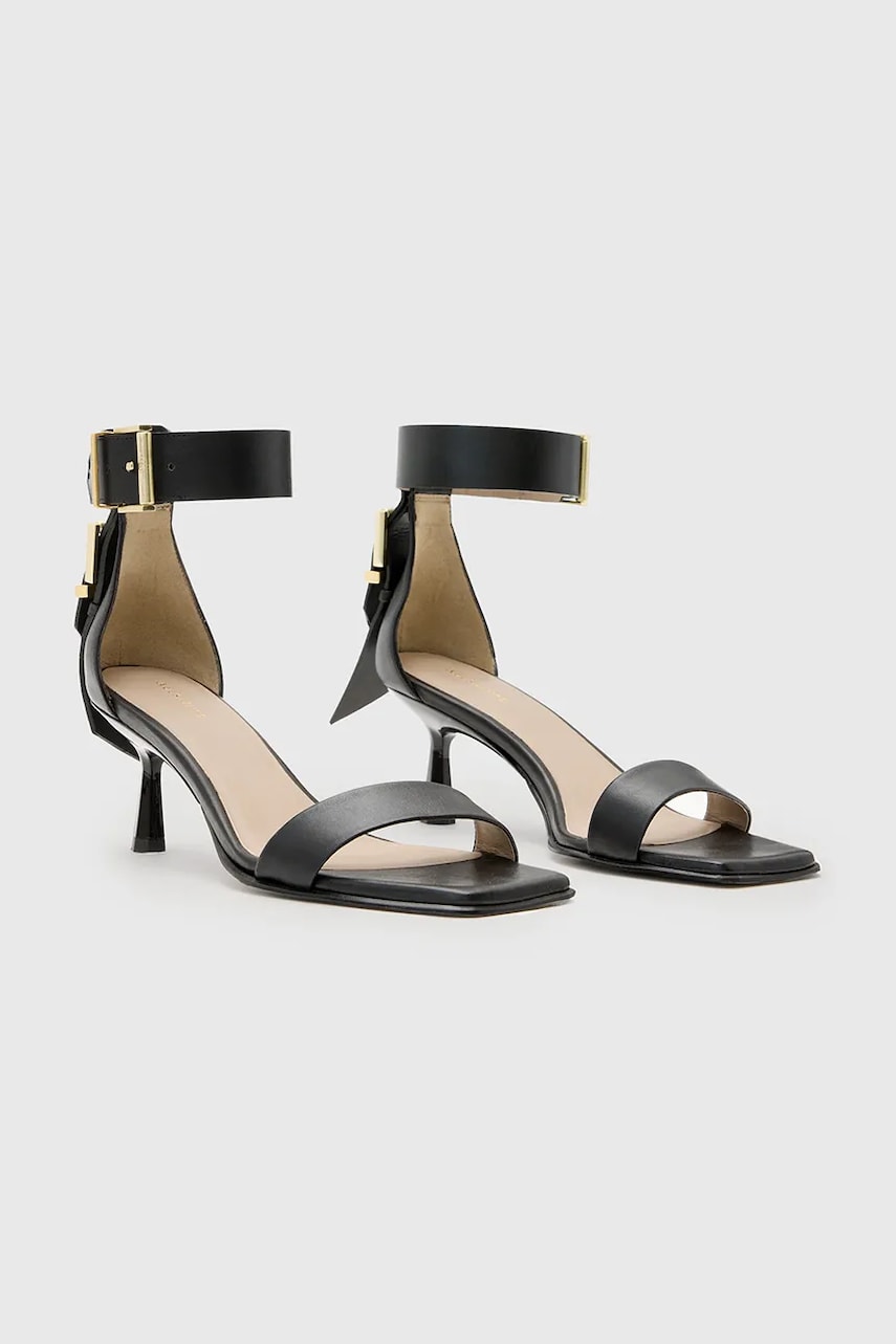 Кожаные сандалии AllSaints Noir Low Sandal цвет чёрный W064FC Кожаные сандалии AllSaints Noir Low Sandal цвет чёрный W064FC