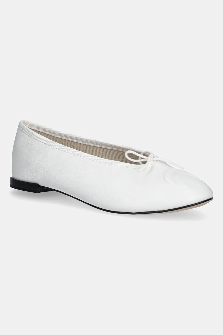 Marine Serre balerini de piele Lilouh Soft Nappa MS x Repetto culoarea alb, WFW053A.RLEA0032