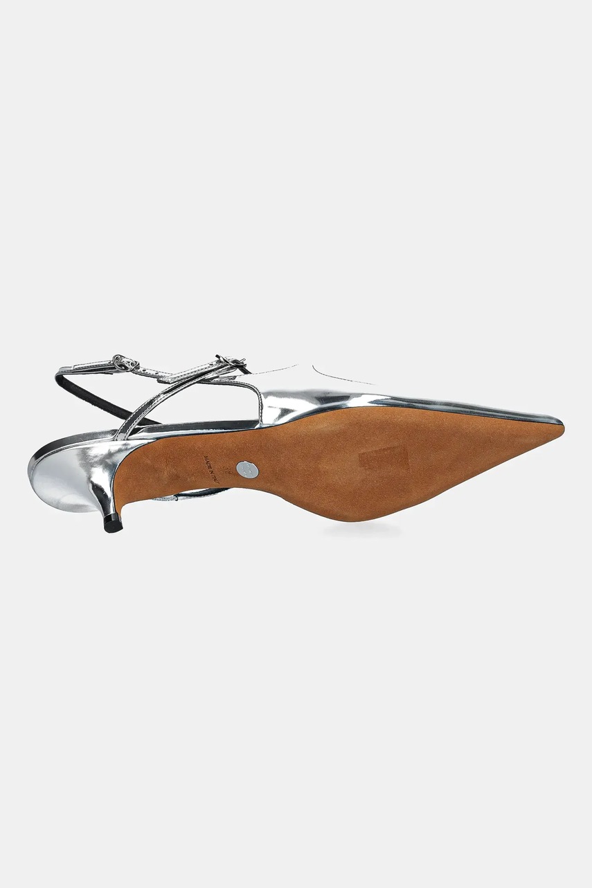 Δερμάτινες γόβες Proenza Schouler Slash χρώμα: ασημί, SH252038 φωτογραφία