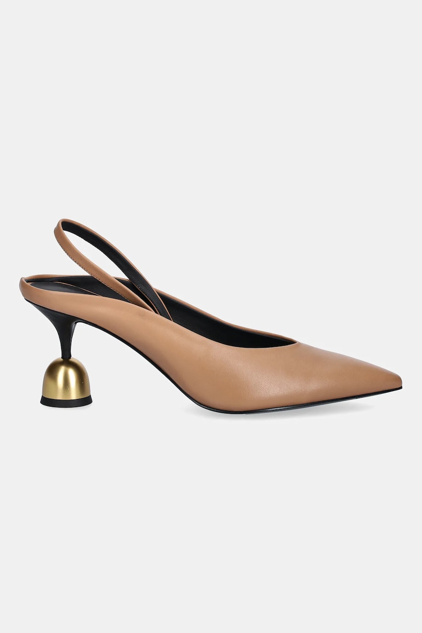Vanda Novak stilettos de piele Lucy culoarea maro