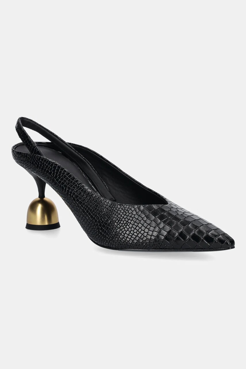 Vanda Novak stilettos de piele Lucy culoarea negru