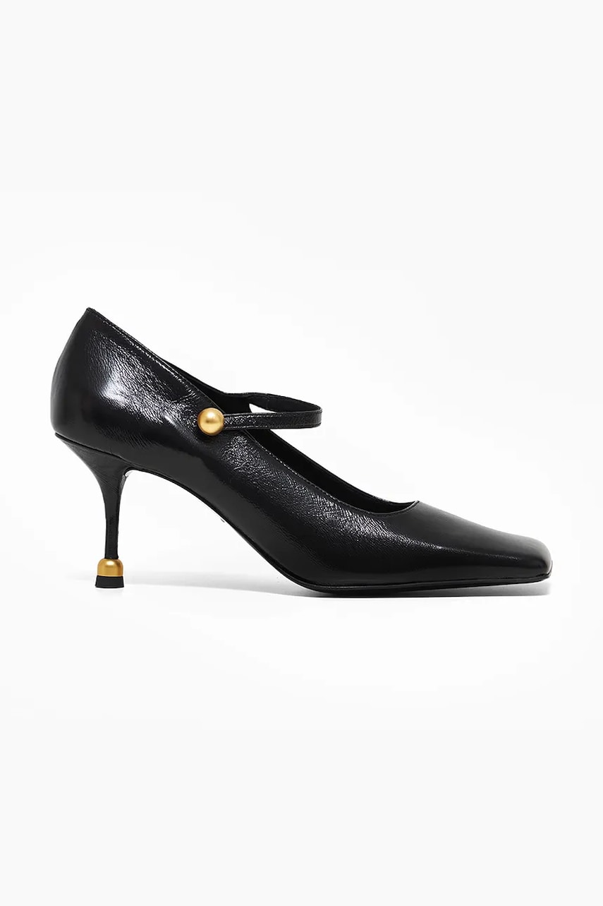Vanda Novak stilettos de piele Adela culoarea negru