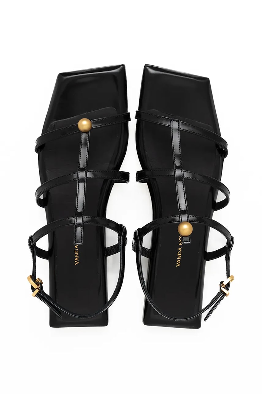 Vanda Novak sandale de piele Bianca femei, culoarea negru Vanda Novak sandale de piele Bianca femei, culoarea negru