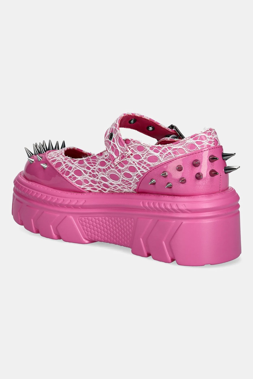 Μπαλαρίνες Koi Footwear Candyfloss Demon Spiked Stomper χρώμα: ροζ, AK49 φωτογραφία