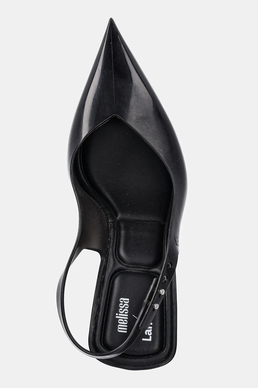 Γόβες Melissa MELISSA SLINGBACK HEEL + LARROUDE χρώμα: μαύρο, M 33606 φωτογραφία