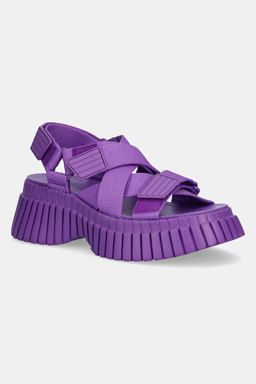 Camper sandale Pix BCN femei, culoarea violet, cu platforma, K201604-003