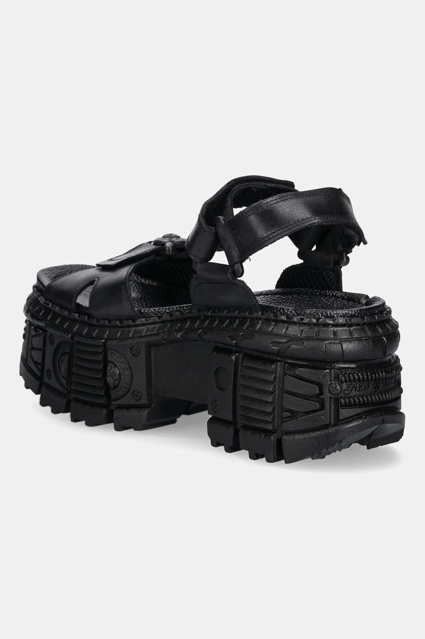 New Rock sandały skórzane ITALI kolor czarny M-BIOS130-C7