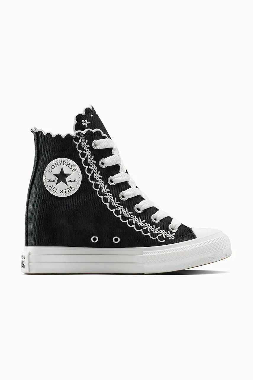Converse tenisi Chuck Taylor All Star Wedge culoarea negru, A13546C