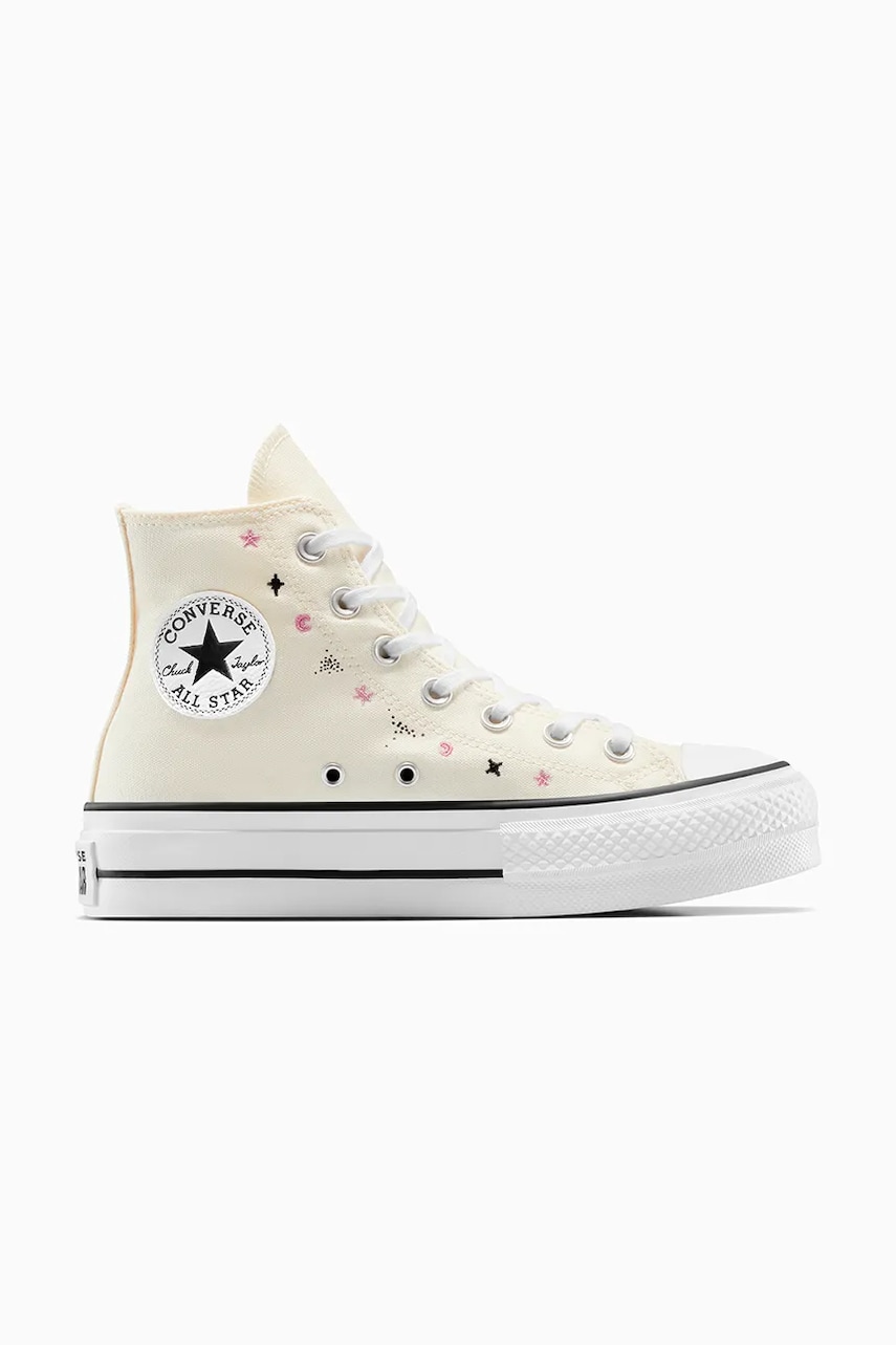 Converse teniși Chuck Taylor All Star Lift culoarea bej, A13522C