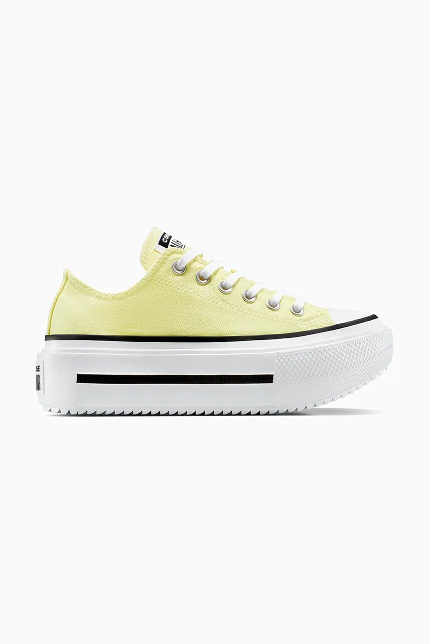 Converse teniși Chuck Taylor All Star Lift Double Stack culoarea galben, A16283C