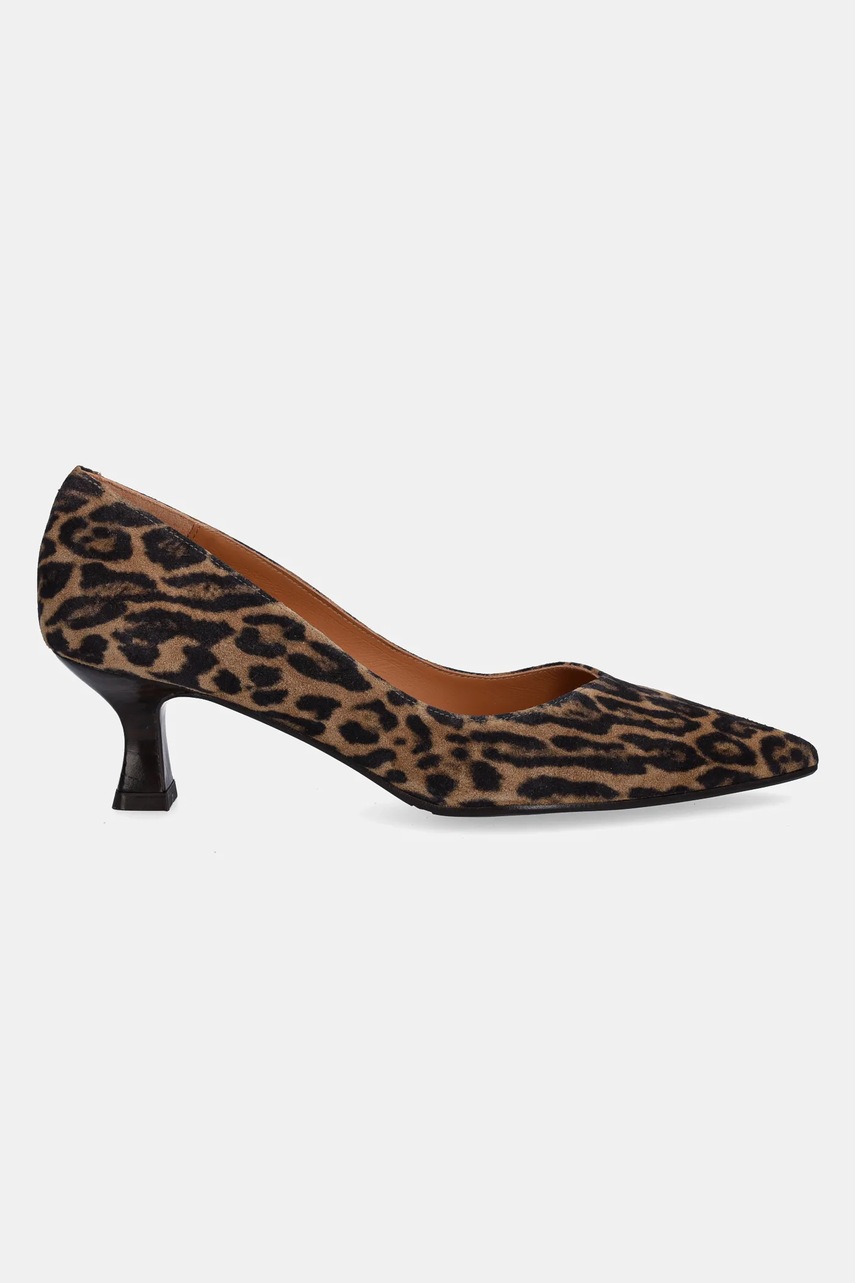 Γόβες σουέτ Billi Bi Leopardo χρώμα: καφέ, A8087 φωτογραφία