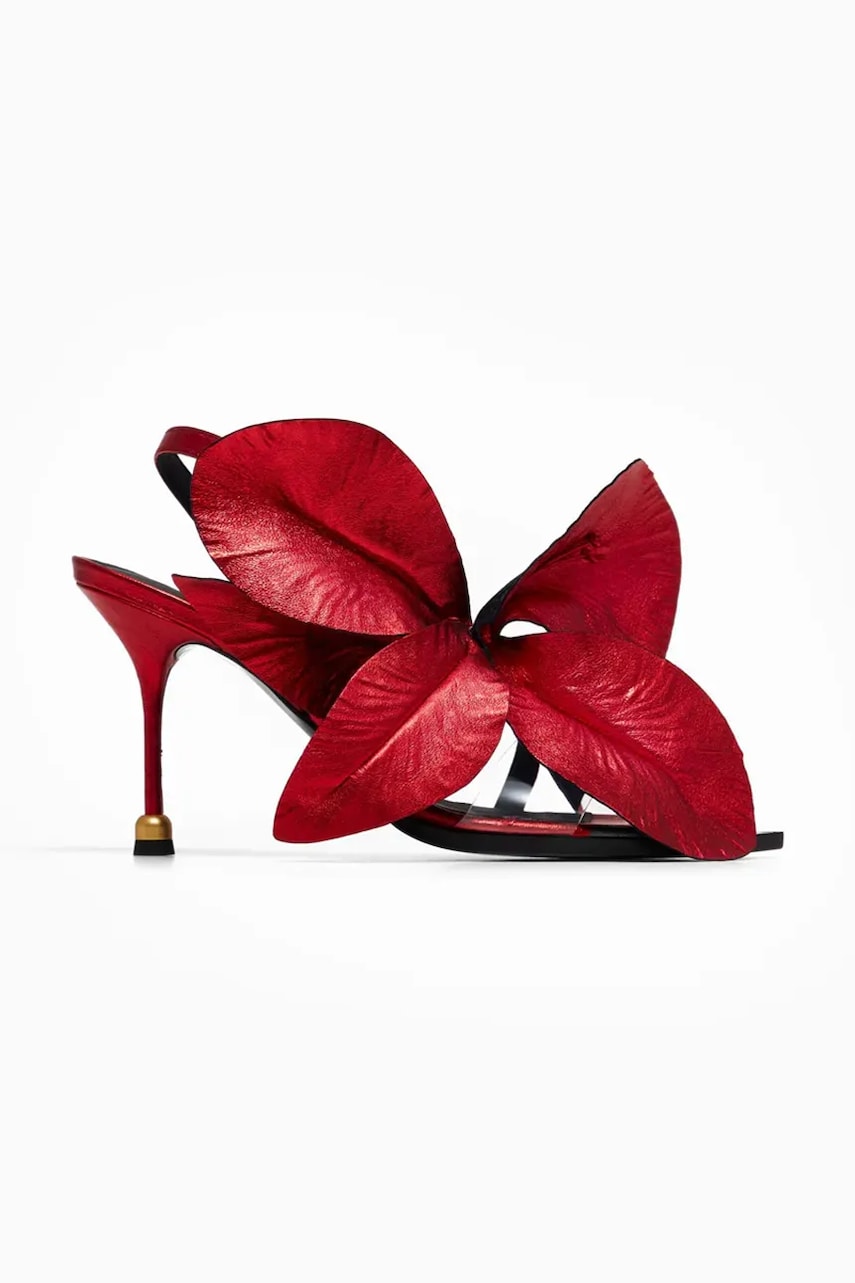 Vanda Novak sandale de piele Daisy culoarea rosu