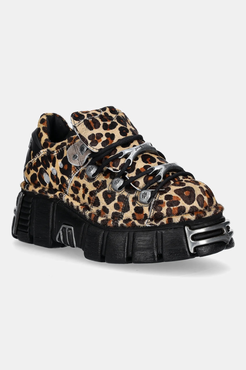 New Rock sneakers din piele intoarsă culoarea bej, M-120N-C71