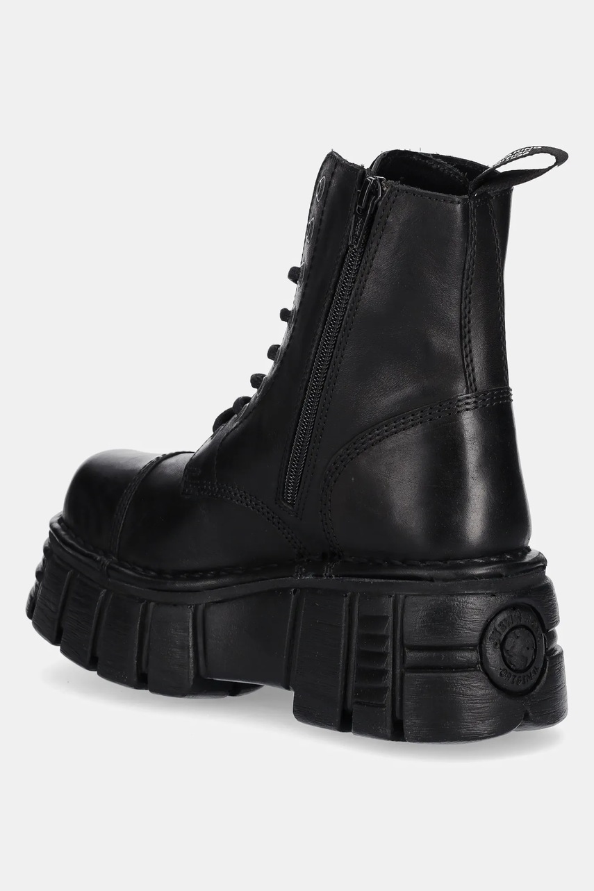 Kožené kozačky New Rock Crust Negro, Tower Negro + Lateral (obrázek 3)