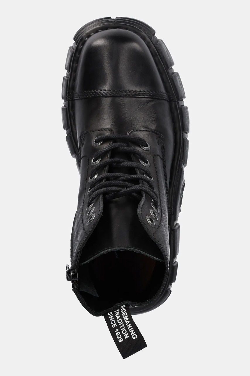 Kožené kozačky New Rock Crust Negro, Tower Negro + Lateral (obrázek 4)