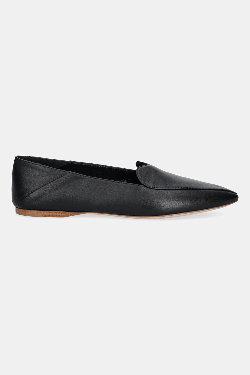 Кожаные мокасины Fiorucci Leather Heart Loafers цвет чёрный на плоском ходу W02SMASH413LE01BK01 Кожаные мокасины Fiorucci Leather Heart Loafers цвет чёрный на плоском ходу W02SMASH413LE01BK01