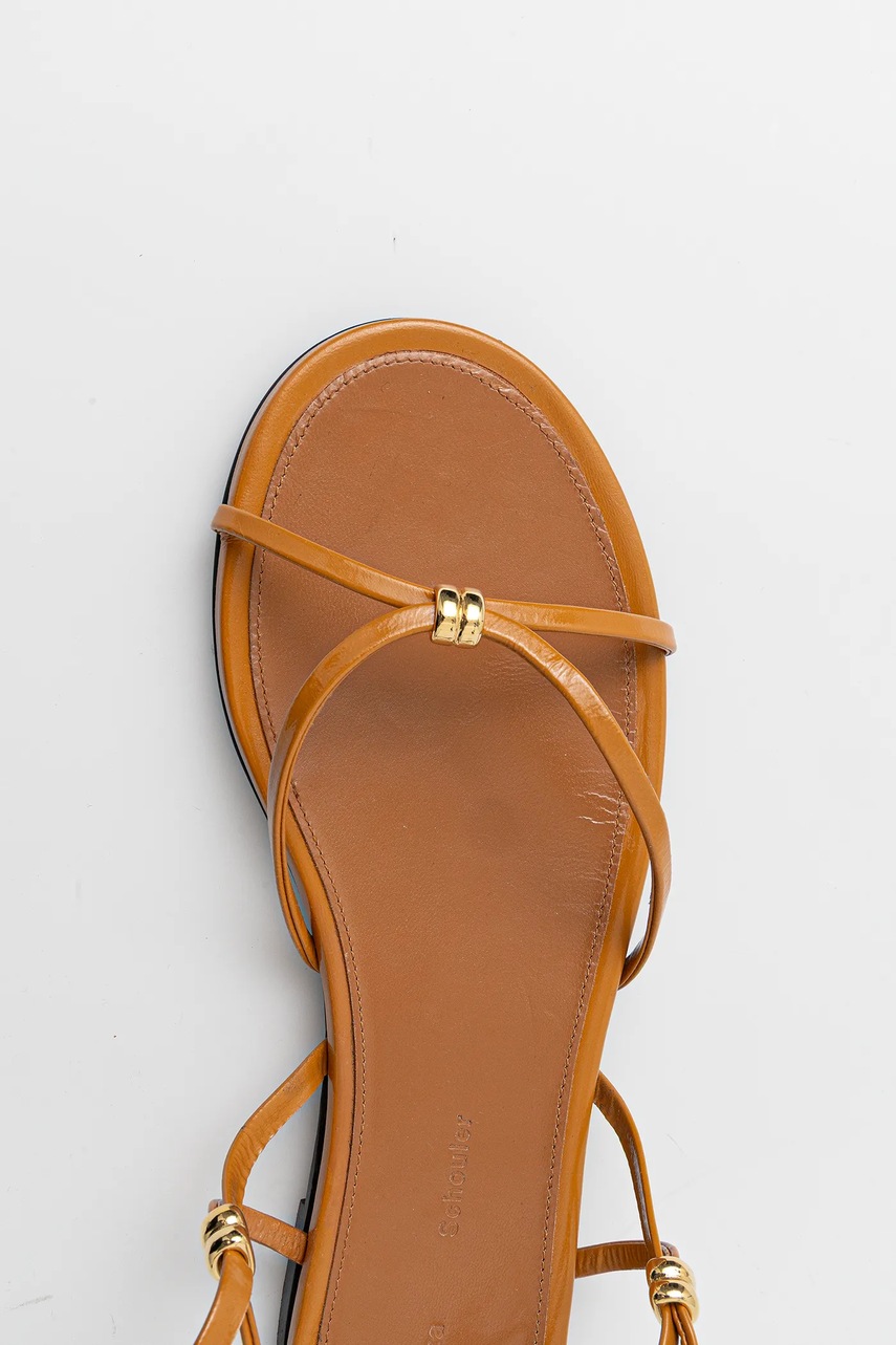 Δερμάτινα σανδάλια Proenza Schouler Coil χρώμα: καφέ, SH25S048 φωτογραφία