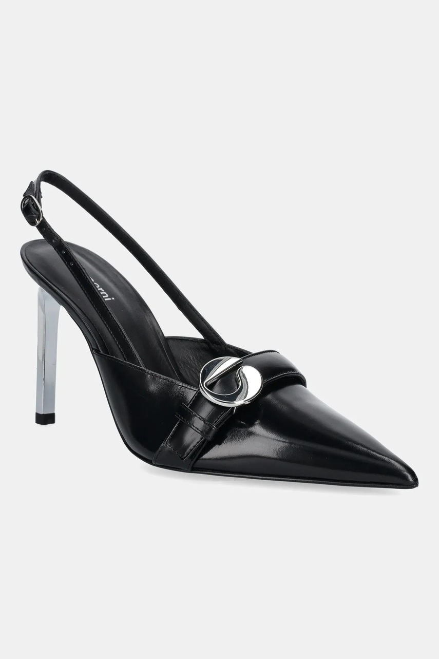 Coperni stilettos de piele Slingback Belt Heel culoarea negru, COPSH82F6052