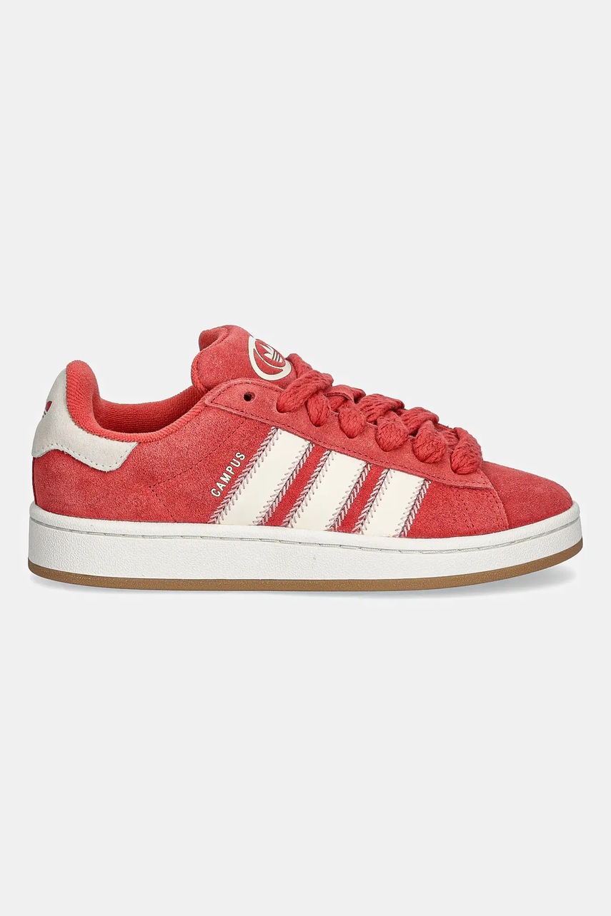 Замшевые кроссовки adidas Originals Campus 00S W цвет красный JQ5805