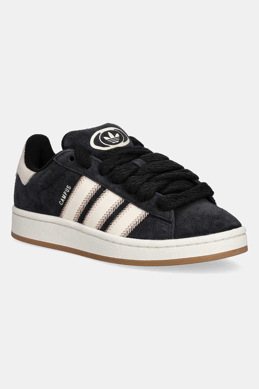 adidas Originals sneakers din piele întoarsă Campus0S W culoarea negru, JQ5806