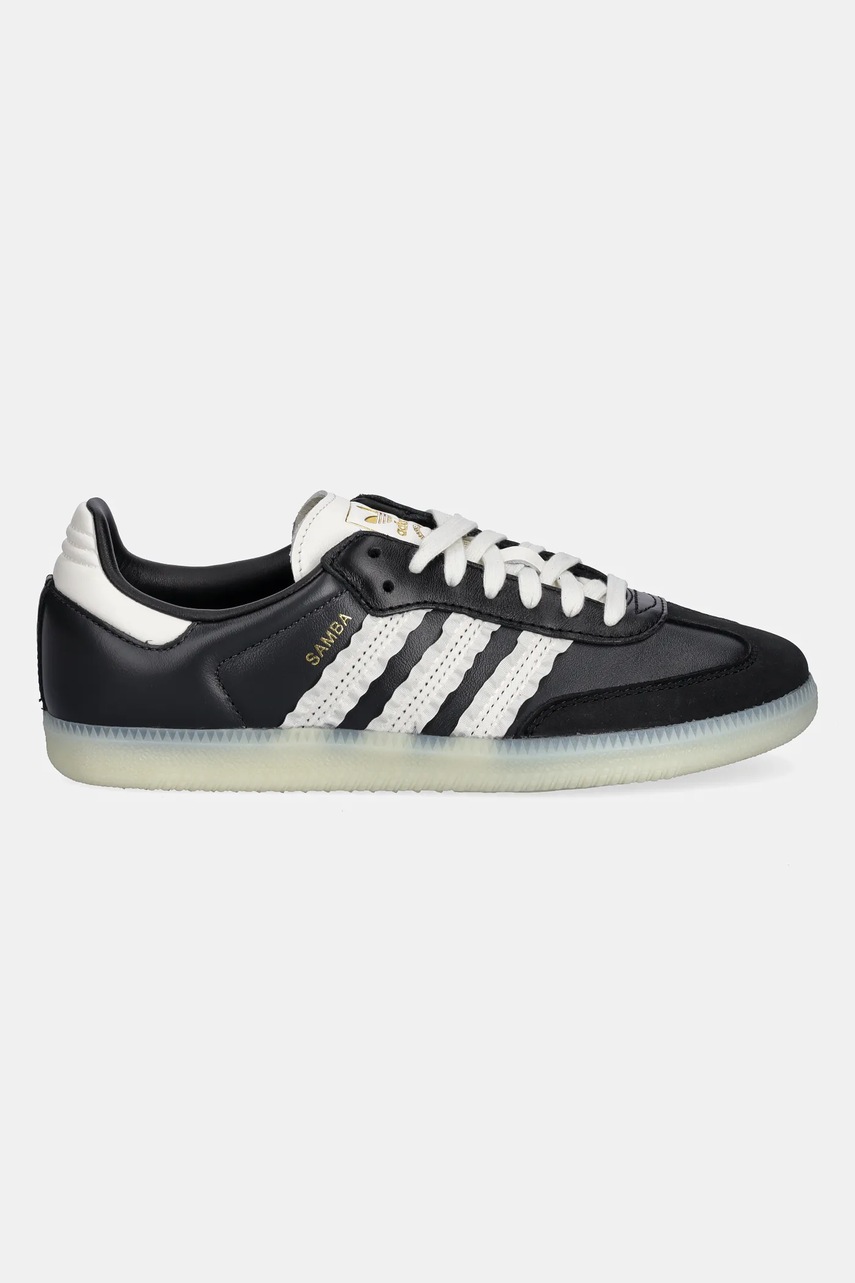 Кожаные кроссовки adidas Originals Samba OG W цвет чёрный JR8831