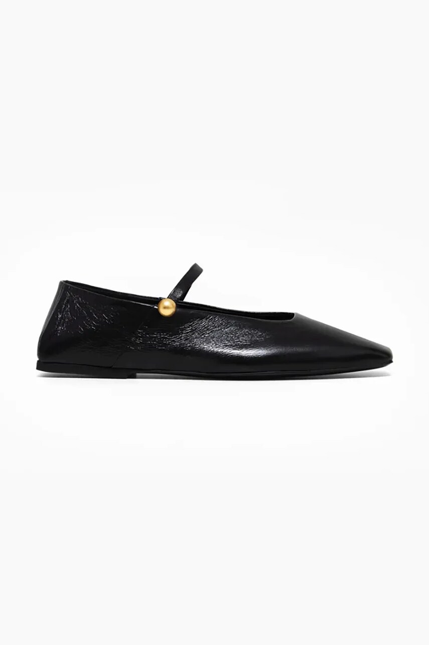 Vanda Novak balerini de piele Evina culoarea negru, Evina