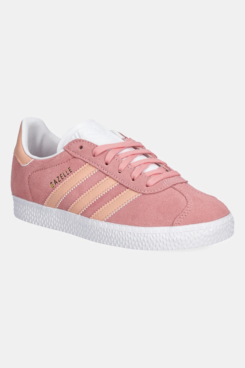 adidas Originals sneakers de piele întoarsă pentru copii GAZELLE culoarea roz, JP5544