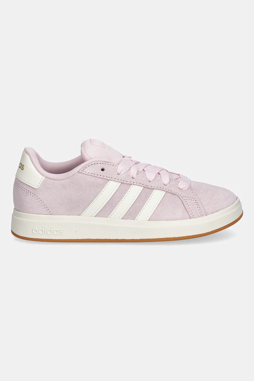Детские замшевые кроссовки adidas GRAND COURT 00s цвет розовый JP5895