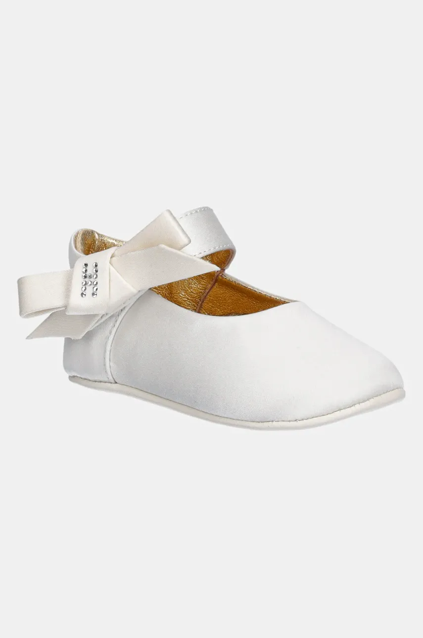 Levně Dětské baleríny Elisabetta Franchi bílá barva, F0A3-E0193