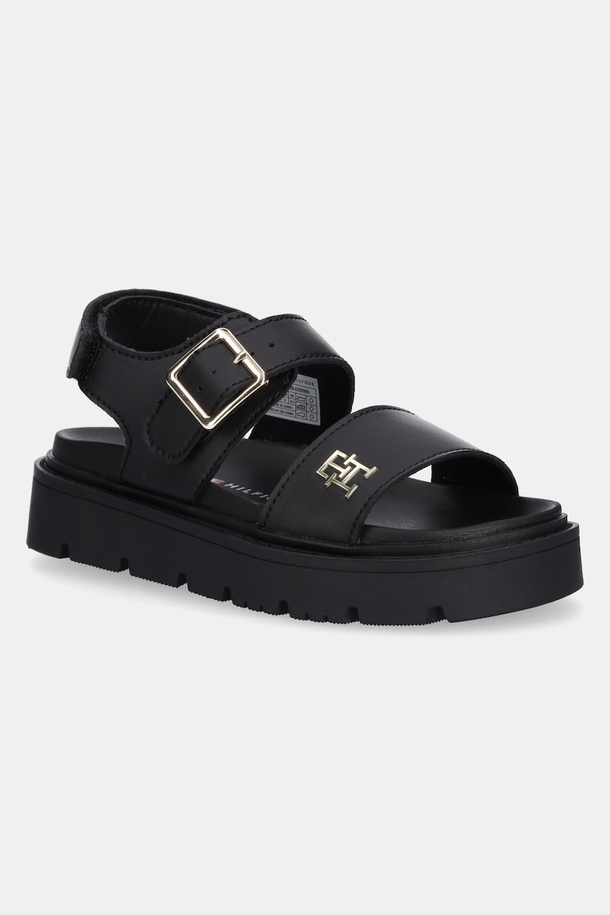 Levně Dětské sandály Tommy Hilfiger černá barva, T3A2-33785