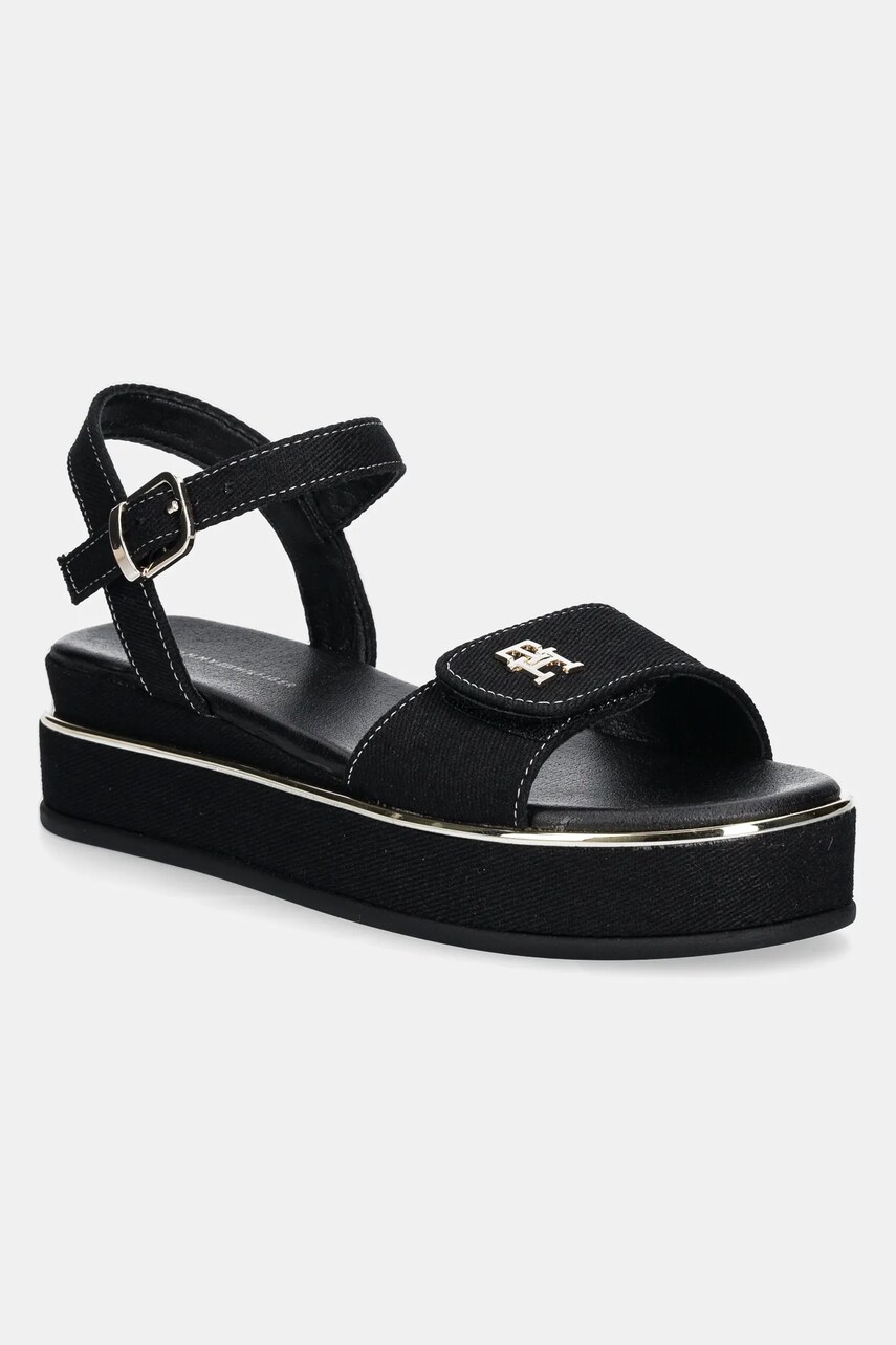 Levně Dětské sandály Tommy Hilfiger černá barva, T3A2-33788