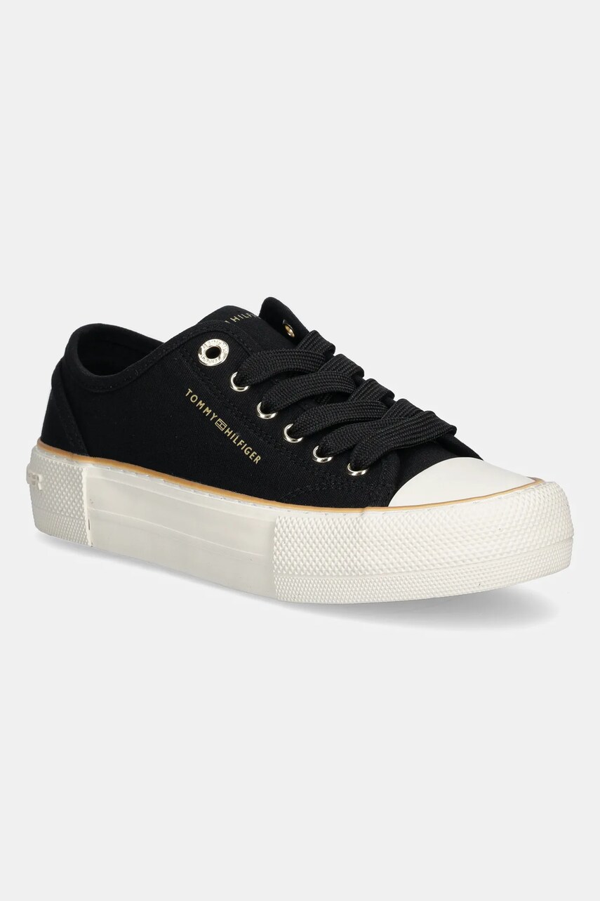 Levně Dětské tenisky Tommy Hilfiger černá barva, T3A9-33733