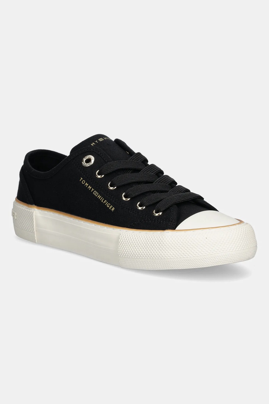 

Детски ниски кецове Tommy Hilfiger в черно T3A9-33733, Черен