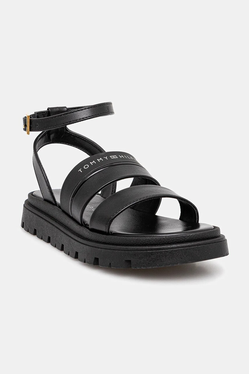 Levně Dětské sandály Tommy Hilfiger černá barva, T4A2-33798
