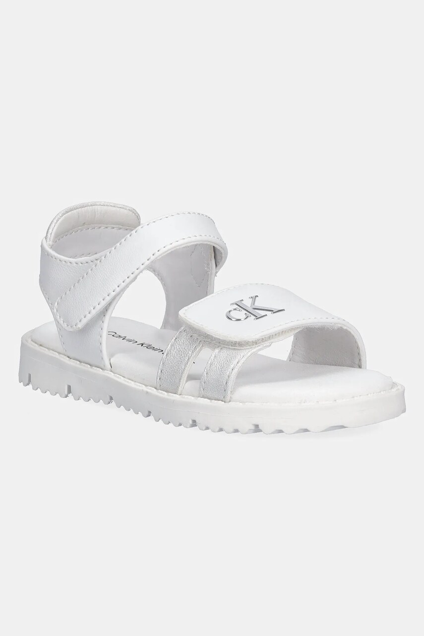 Levně Dětské sandály Calvin Klein Jeans bílá barva, V1A2-82039