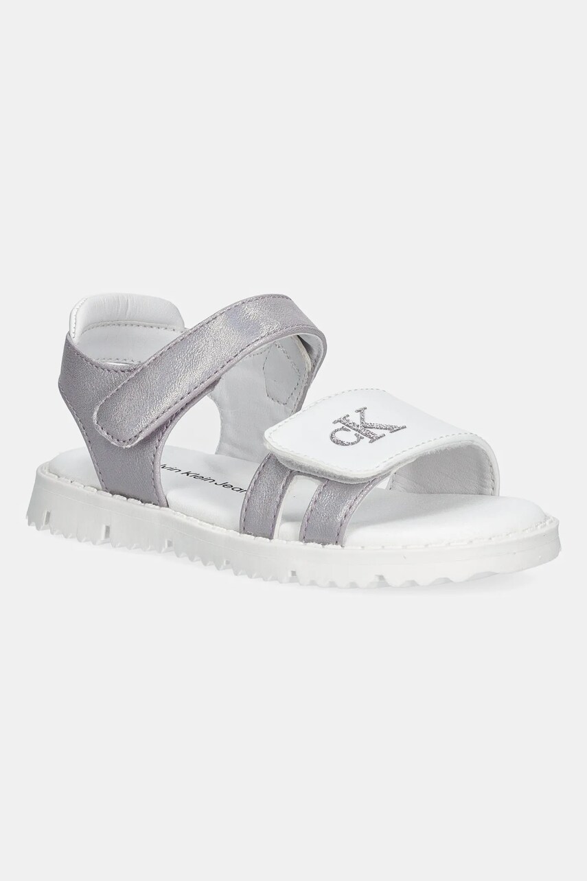 Levně Dětské sandály Calvin Klein Jeans fialová barva, V1A2-82039