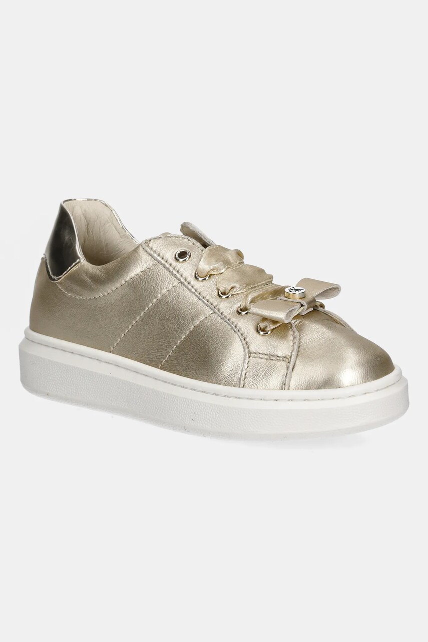 Levně Dětské kožené sneakers boty Calvin Klein Jeans zlatá barva, V1A9-83044