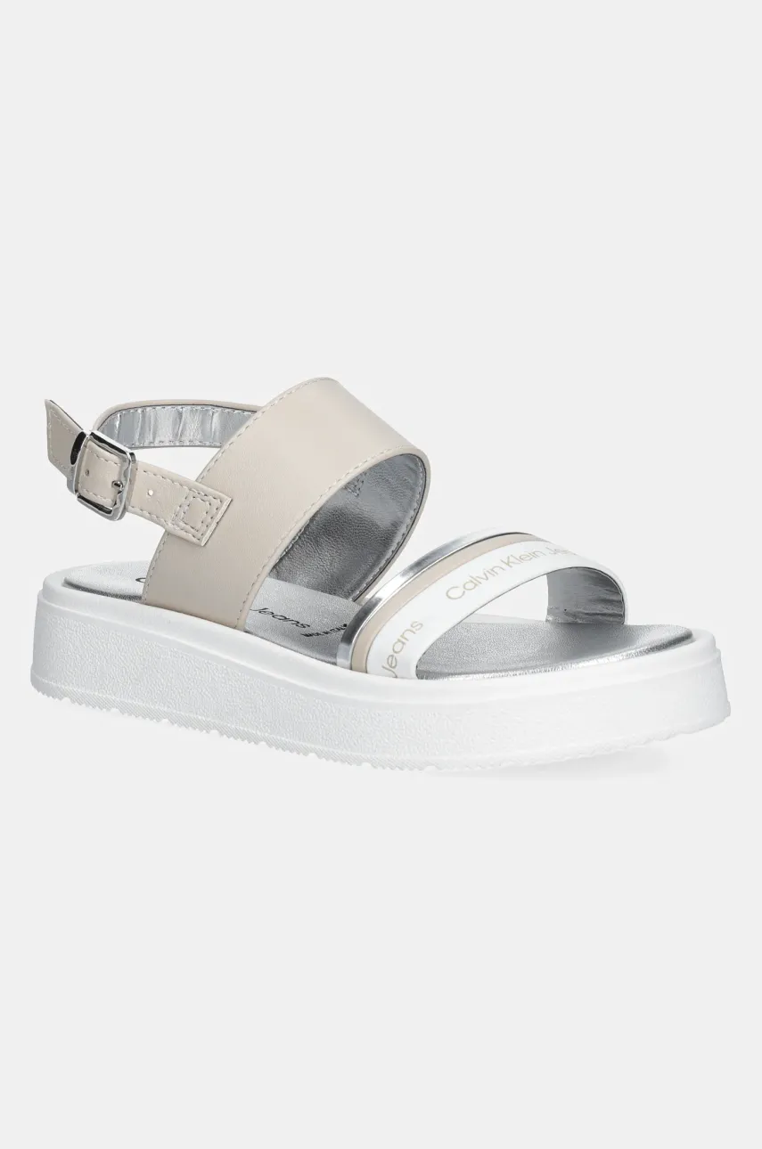 Levně Dětské sandály Calvin Klein Jeans béžová barva, V4A2-82053