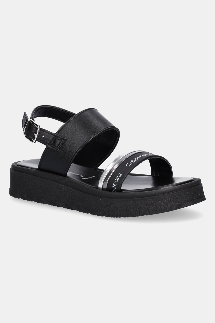 Levně Dětské sandály Calvin Klein Jeans černá barva, V4A2-82053