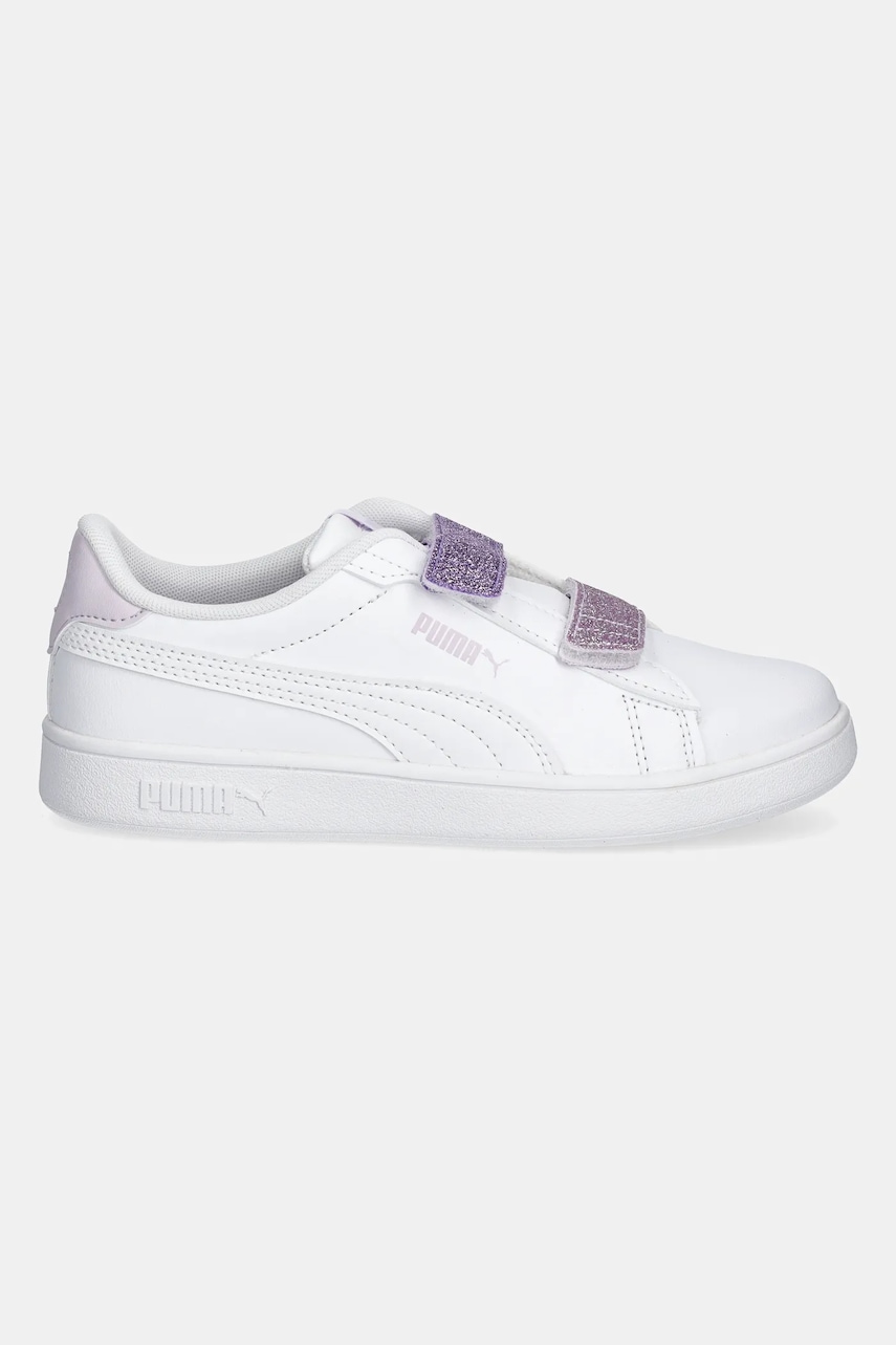 Кроссовки Puma Smash 3.0 L Glitter Velcro V цвет белый 395609 Кроссовки Puma Smash 3.0 L Glitter Velcro V цвет белый 395609