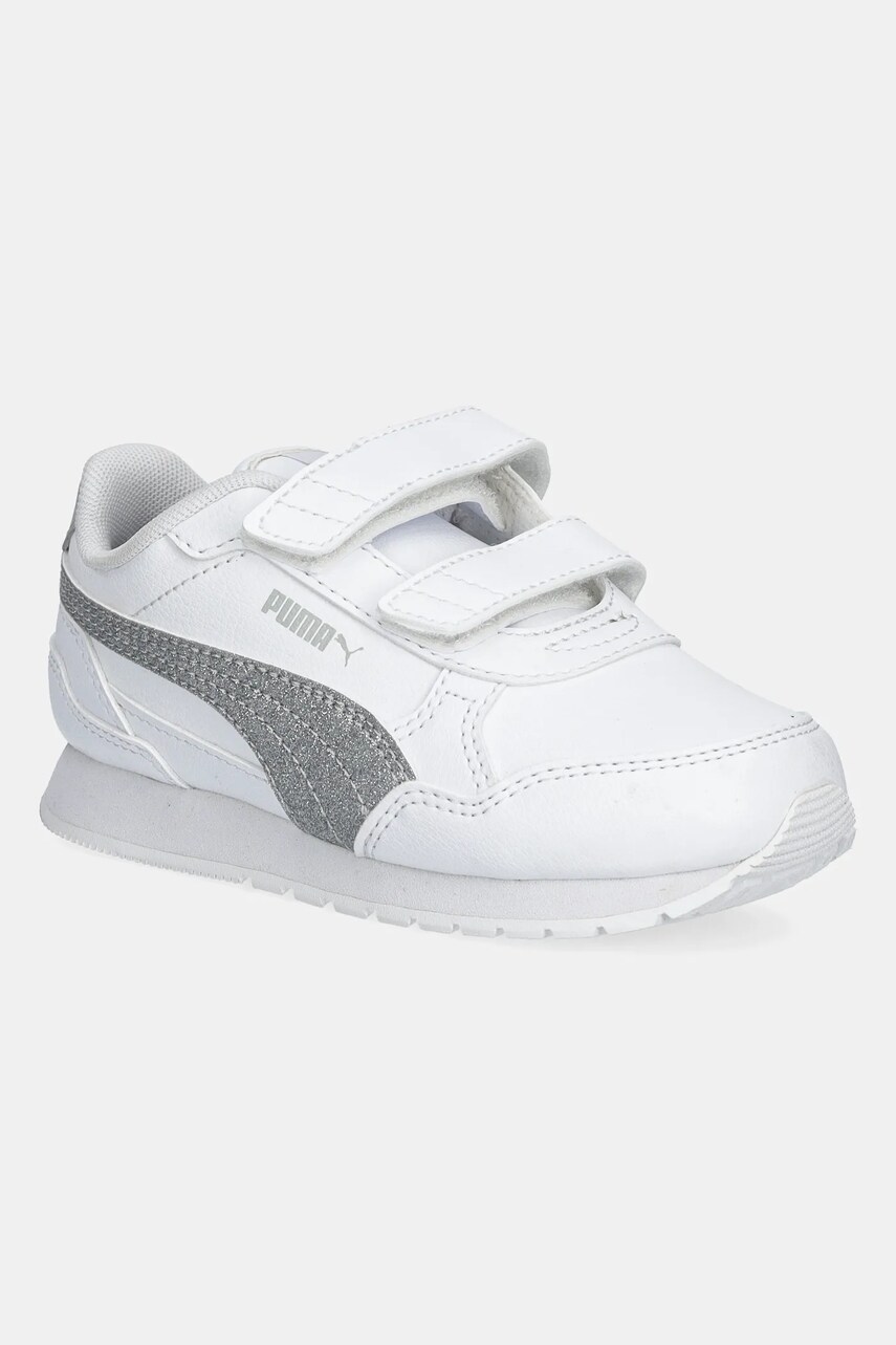 Levně Dětské sneakers boty Puma ST Runner v4 SL Glitter V bílá barva, 401592