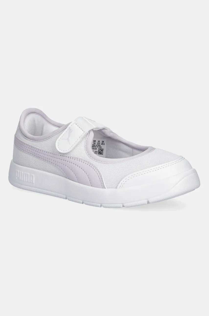 Puma sneakers pentru copii Courtflex v3 Lina V culoarea alb, 400578
