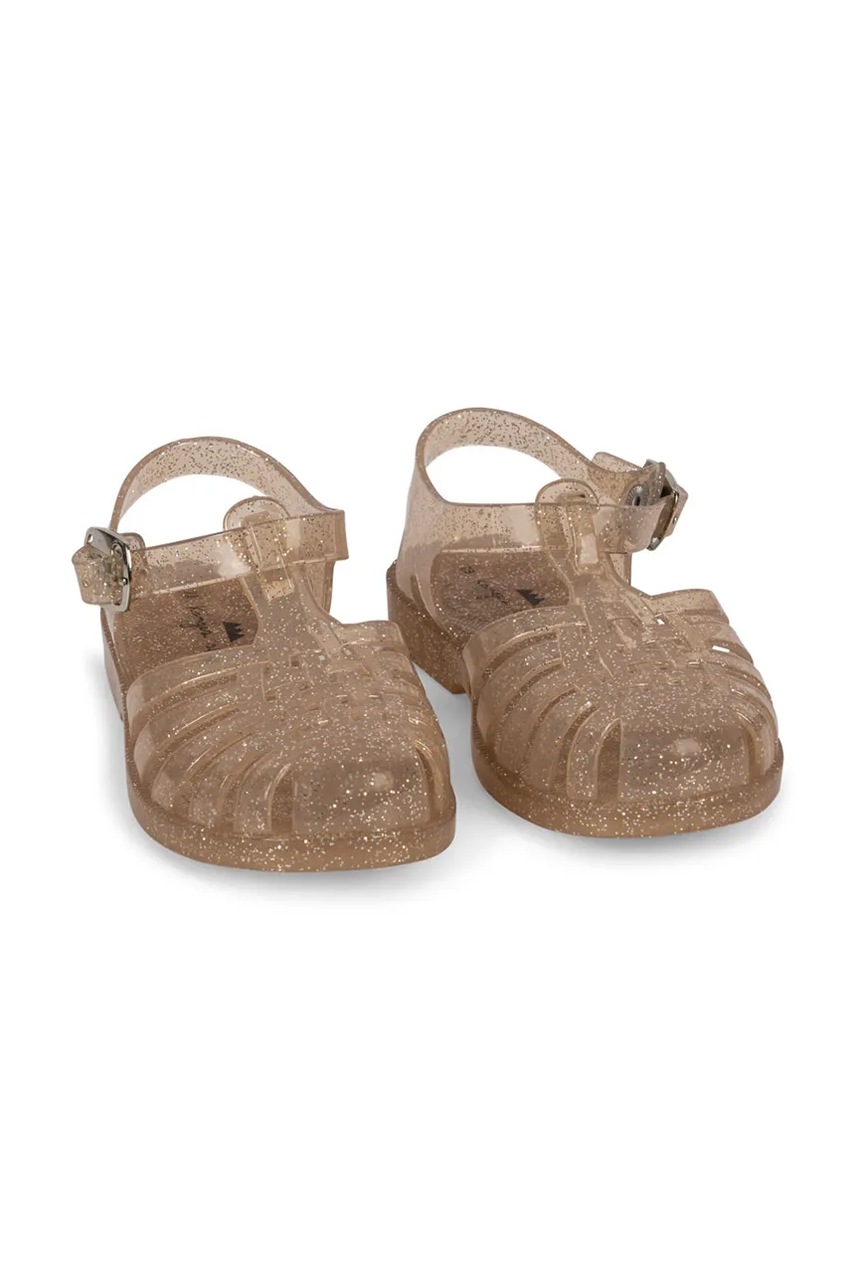 Дитячі сандалі Konges Sløjd NEA GLITTER SANDAL колір бежевий KS103080