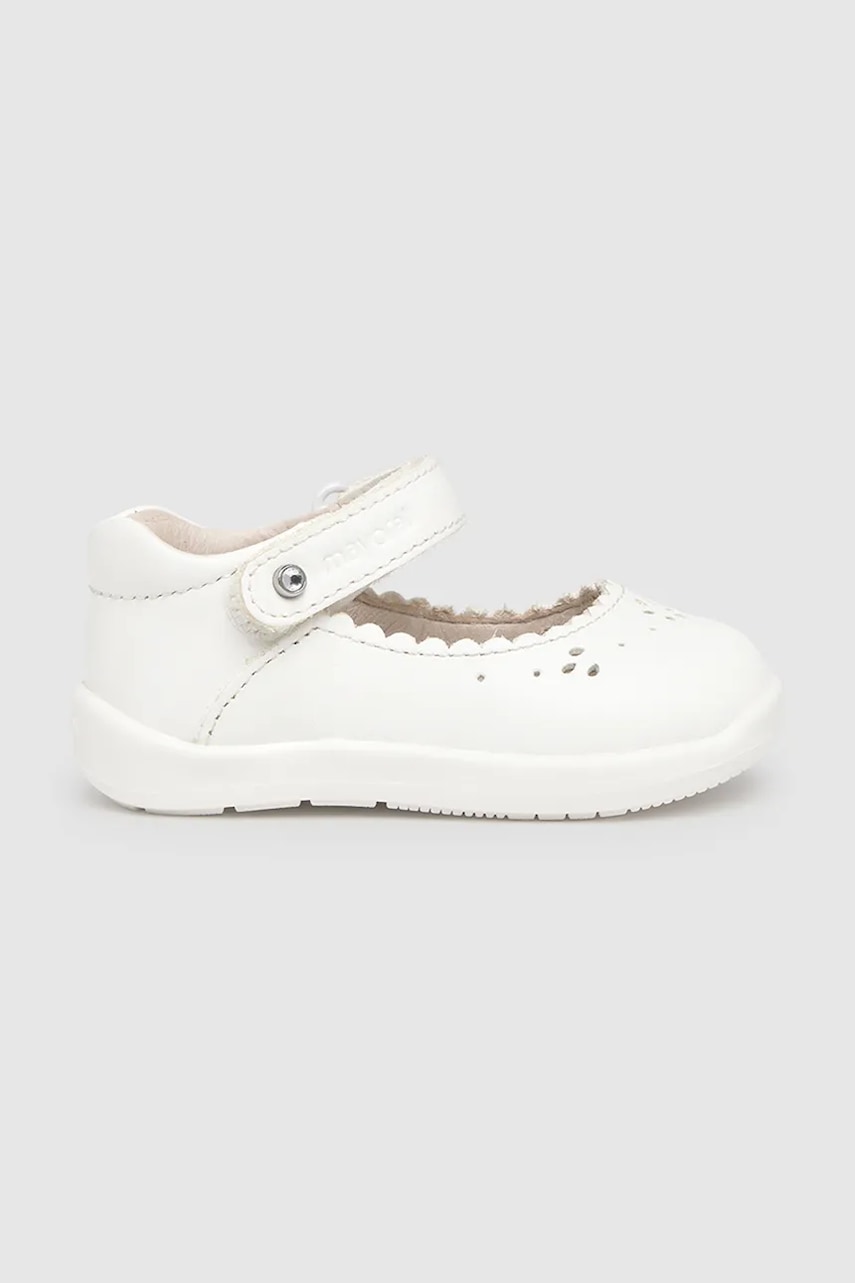 Детские кожаные балетки Mayoral цвет белый 41612 Детские кожаные балетки Mayoral цвет белый 41612